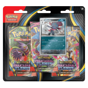 Flammes Fantasmagoriques: Weavile 3-Pack Blister — Produit scellé Pokémon de la série Flammes Fantasmagoriques