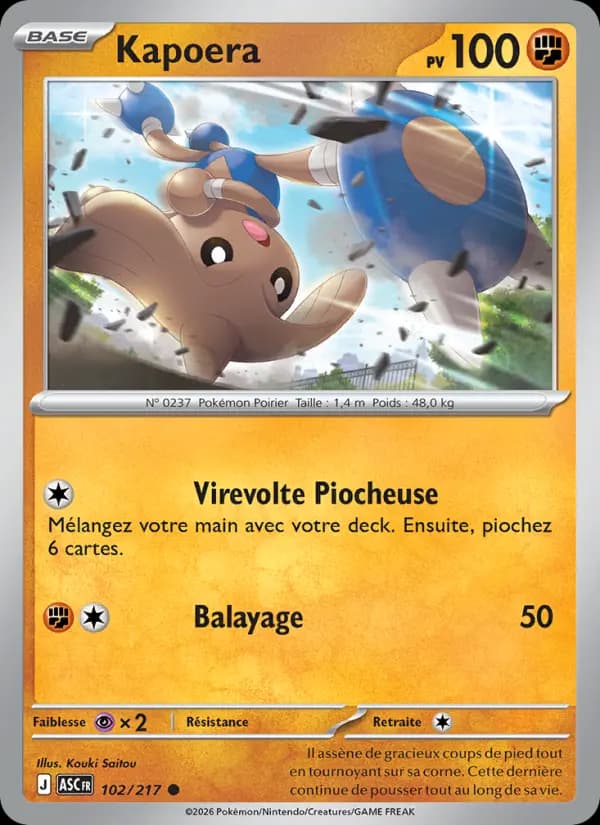 Carte Pokémon Kapoera 102