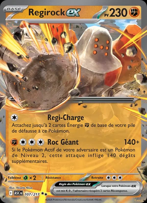 Carte Pokémon Regirock ex 107