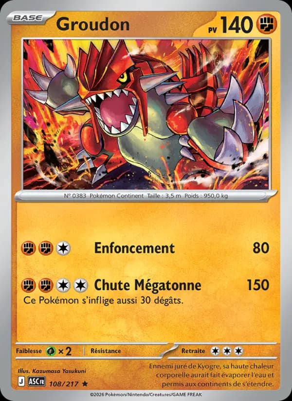 Carte Pokémon Groudon 108