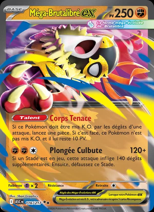Carte Pokémon Méga-Brutalibré ex 116