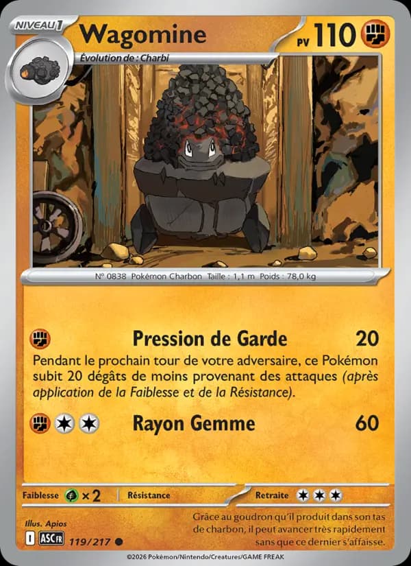 Carte Pokémon Wagomine 119