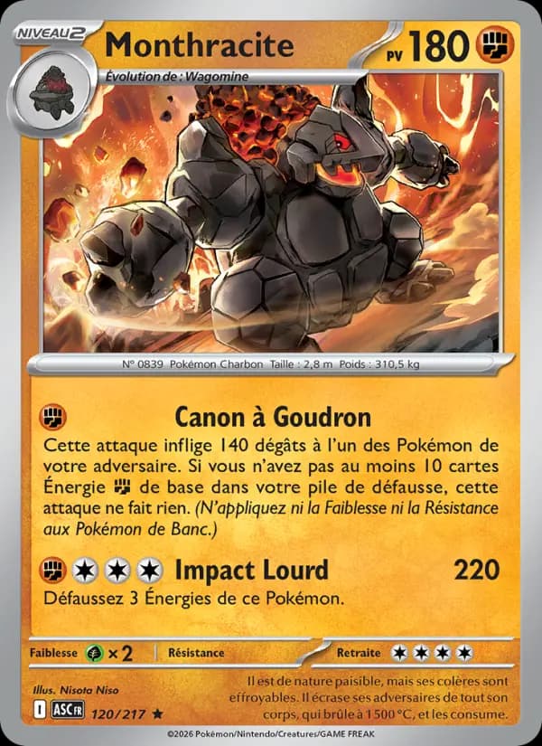 Carte Pokémon Monthracite 120