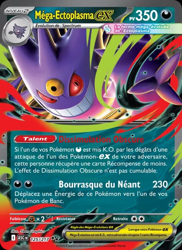 Carte Pokémon Méga-Ectoplasma ex 125