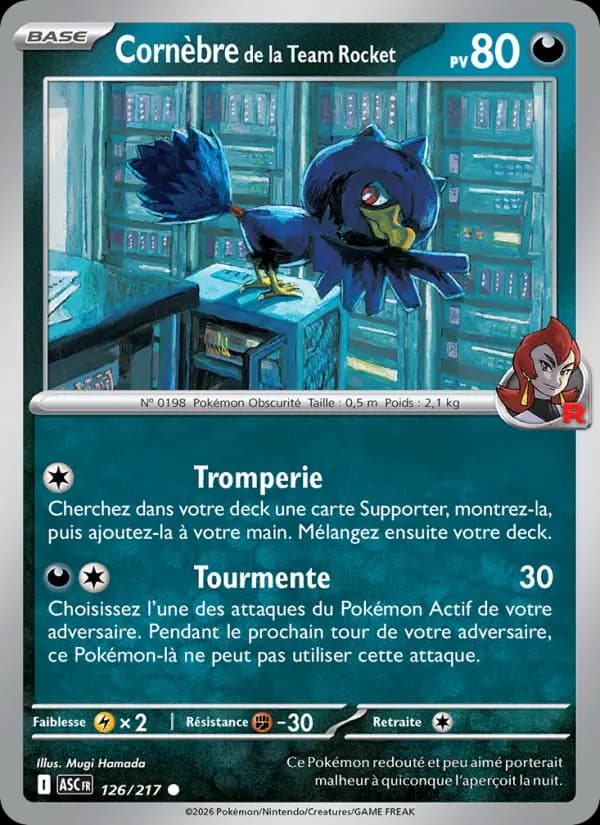 Carte Pokémon Cornèbre de la Team Rocket 126
