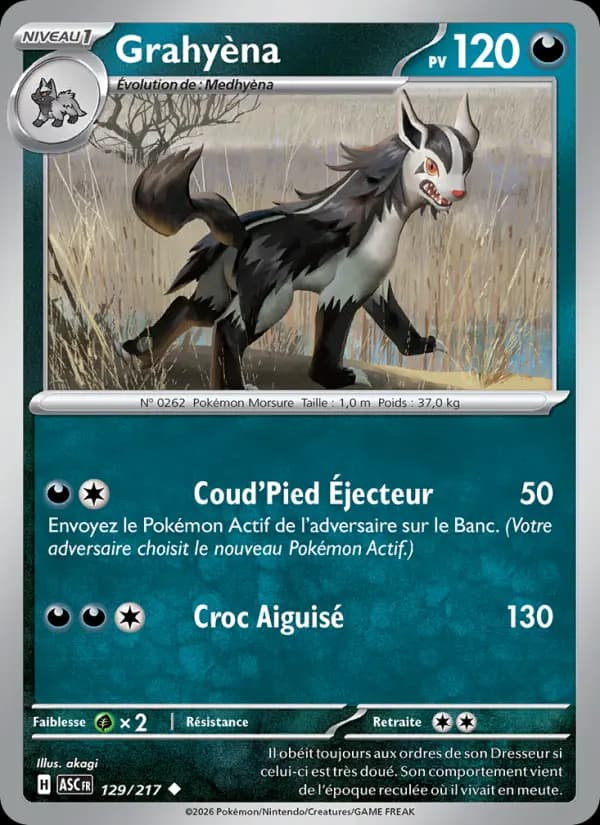 Carte Pokémon Grahyèna 129