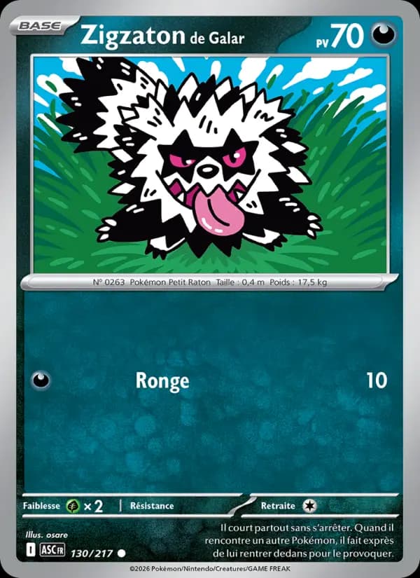 Carte Pokémon Zigzaton de Galar 130
