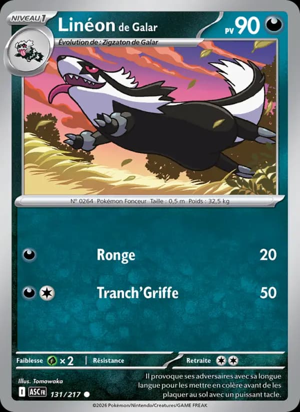Carte Pokémon Linéon de Galar 131