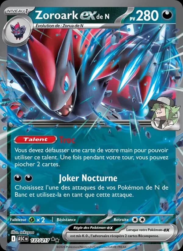 Carte Pokémon Zoroark ex de N 137