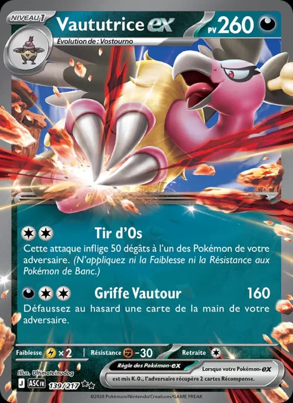 Carte Pokémon Vaututrice ex 139