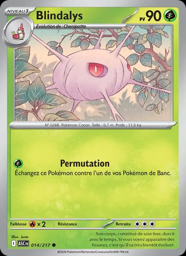 Carte Pokémon Blindalys 14