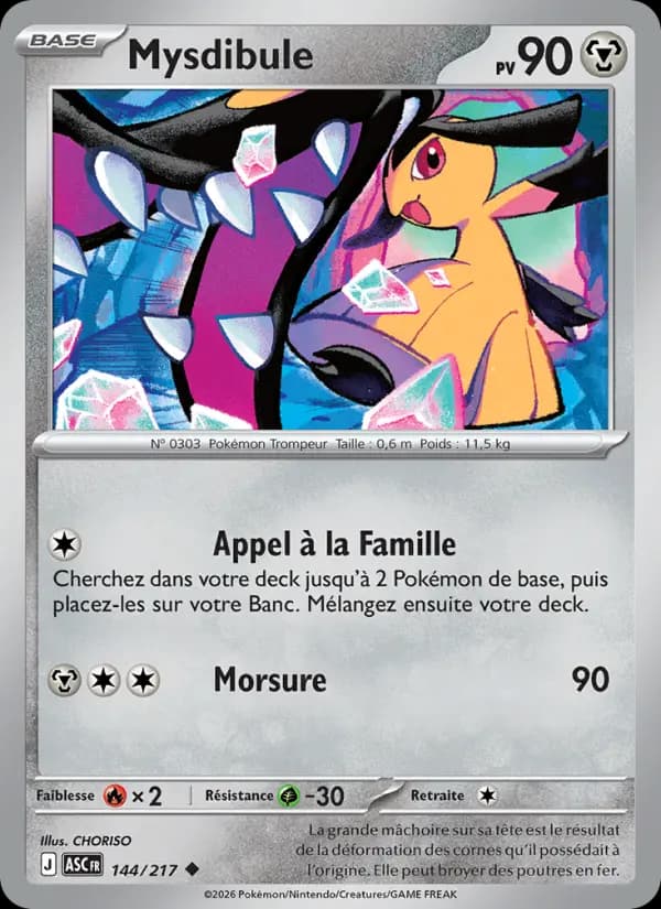 Carte Pokémon Mysdibule 144
