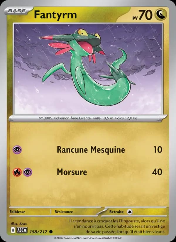 Carte Pokémon Fantyrm 158