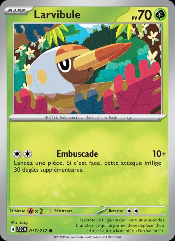 Carte Pokémon Larvibule 17