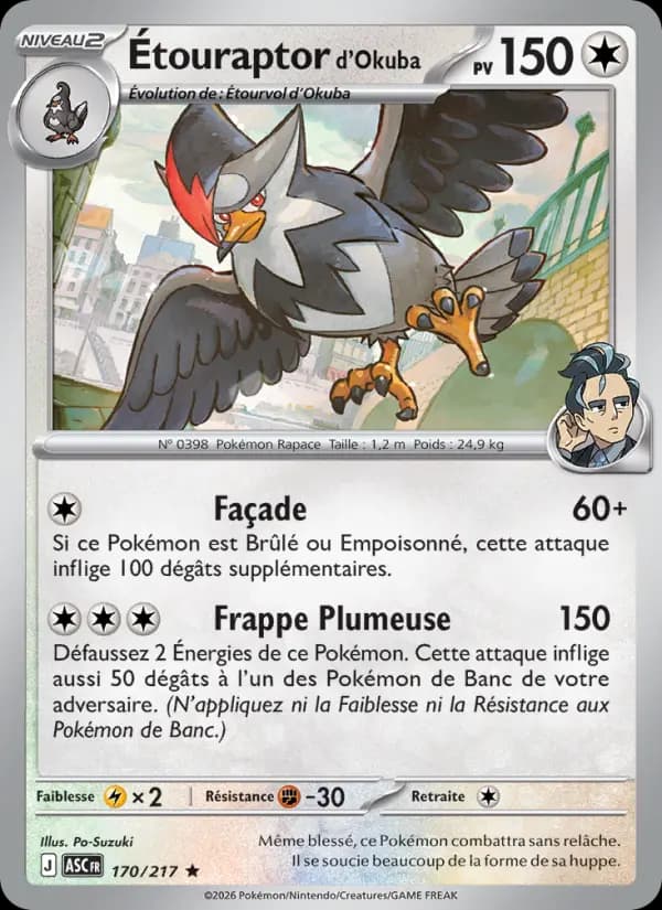 Carte Pokémon Étouraptor d'Okuba 170