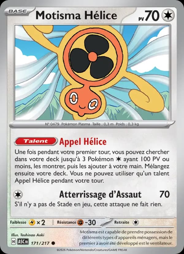 Carte Pokémon Motisma Hélice 171