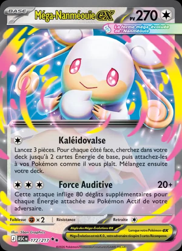 Carte Pokémon Méga-Nanméouïe ex 172