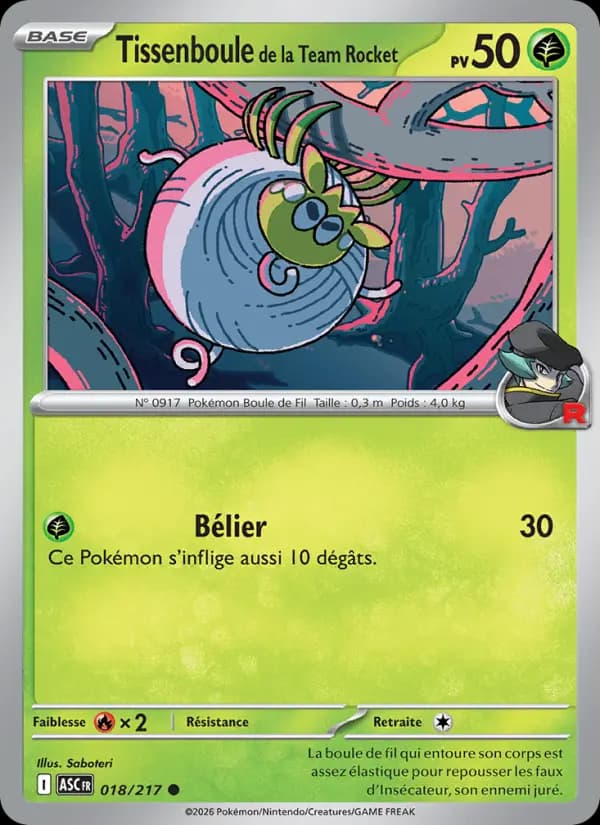 Carte Pokémon Tissenboule de la Team Rocket 18