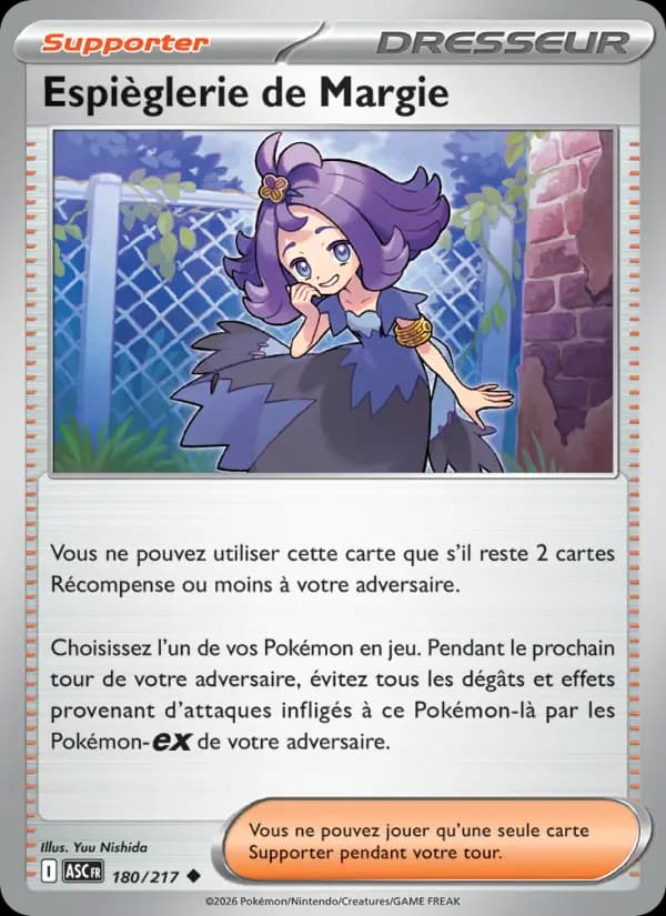 Carte Pokémon Espièglerie de Margie 180