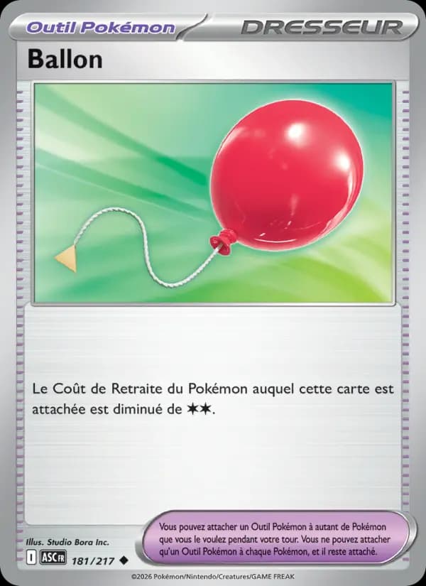 Carte Pokémon Ballon 181