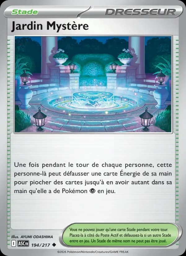 Carte Pokémon Jardin Mystère 194
