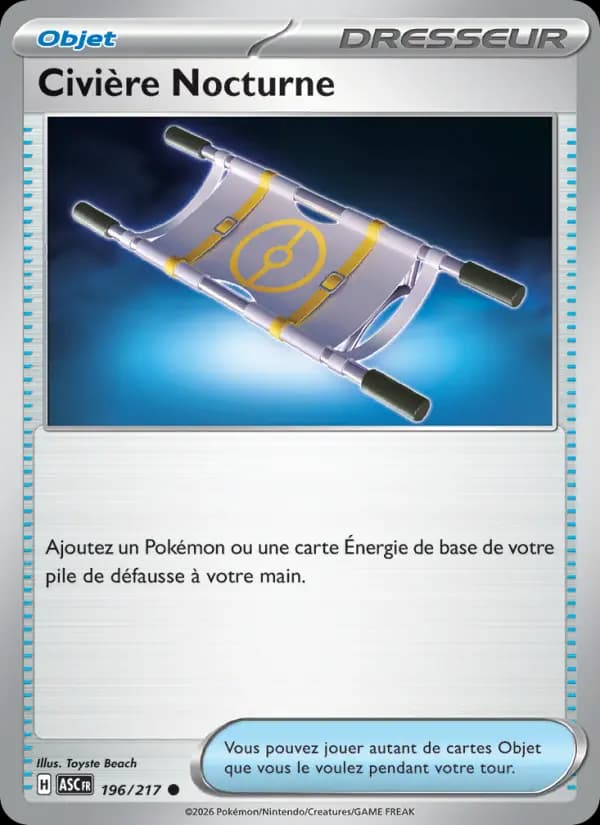 Carte Pokémon Civière Nocturne 196