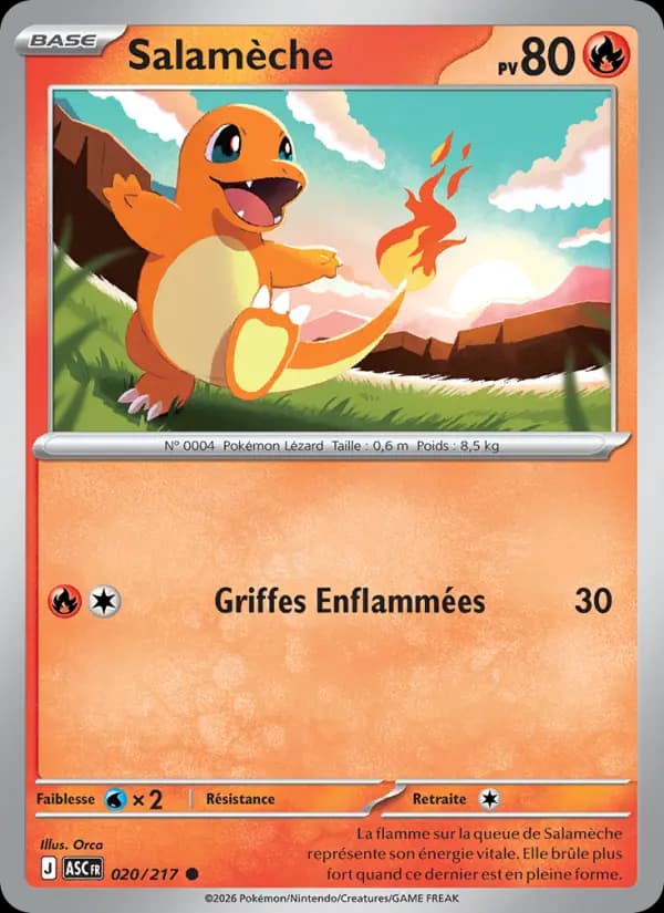 Carte Pokémon Salamèche 20