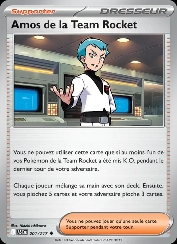 Carte Pokémon Amos de la Team Rocket 201