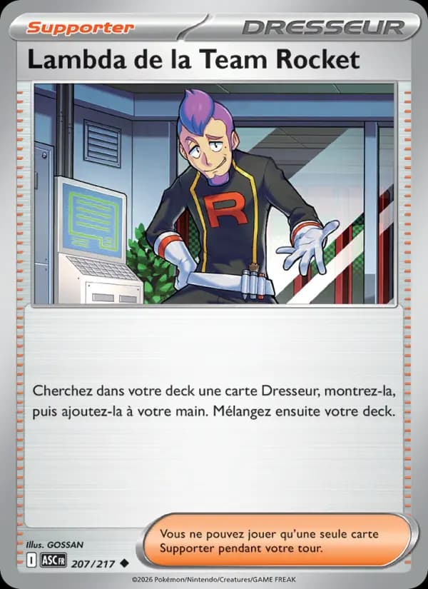 Carte Pokémon Lambda de la Team Rocket 207