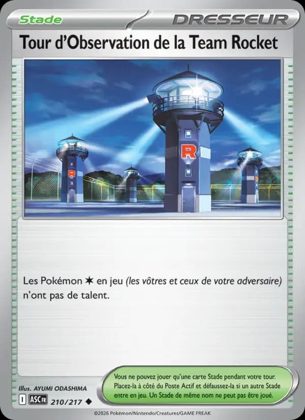 Carte Pokémon Tour d'Observation de la Team Rocket 210