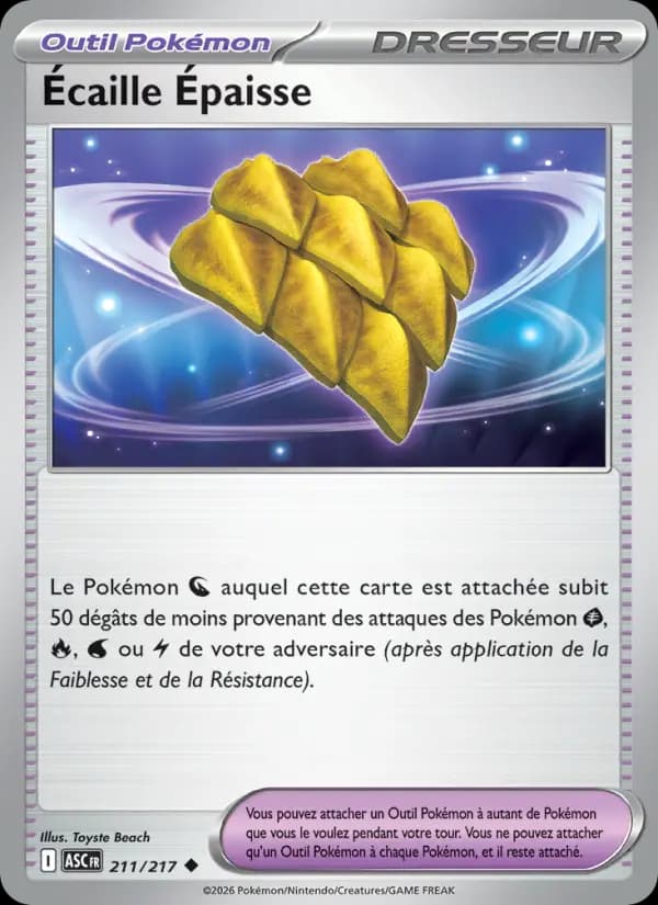 Carte Pokémon Écaille Épaisse 211