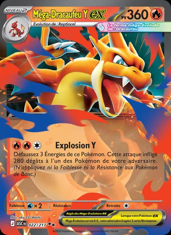 Carte Pokémon Méga-Dracaufeu Y ex 22