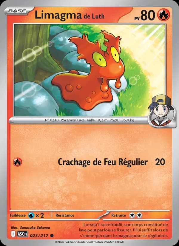 Carte Pokémon Limagma de Luth 23