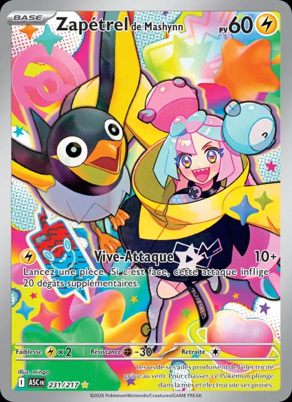 Carte Pokémon Zapétrel de Mashynn 231