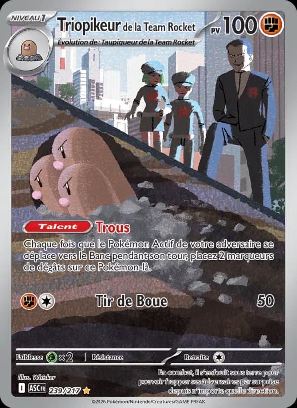 Carte Pokémon Triopikeur de la Team Rocket 239 — Héros Transcendants