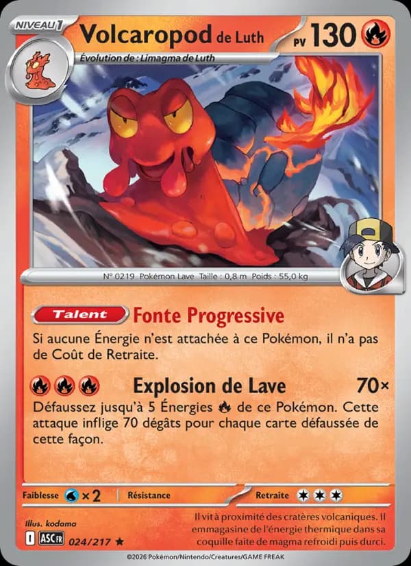 Carte Pokémon Volcaropod de Luth 24
