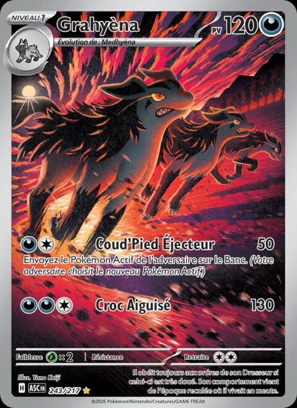 Carte Pokémon Grahyèna 243 — Héros Transcendants