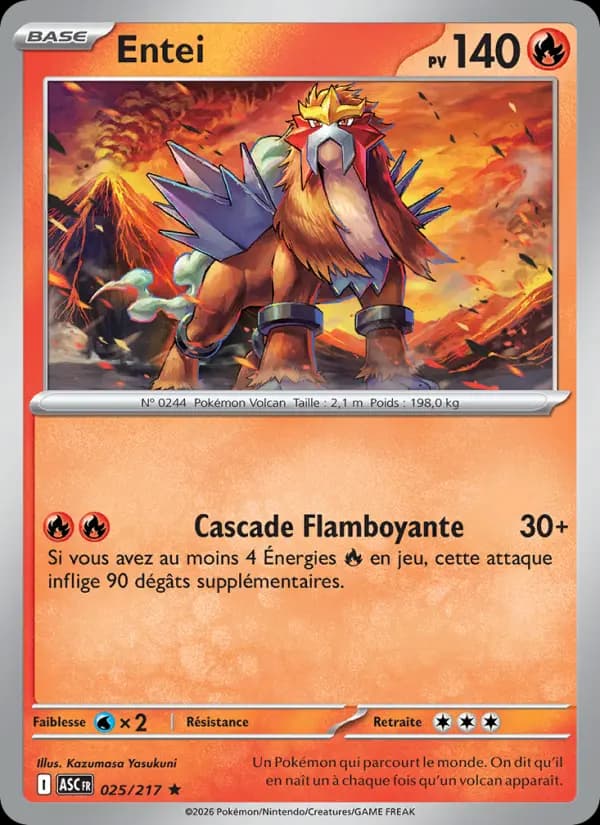 Carte Pokémon Entei 25