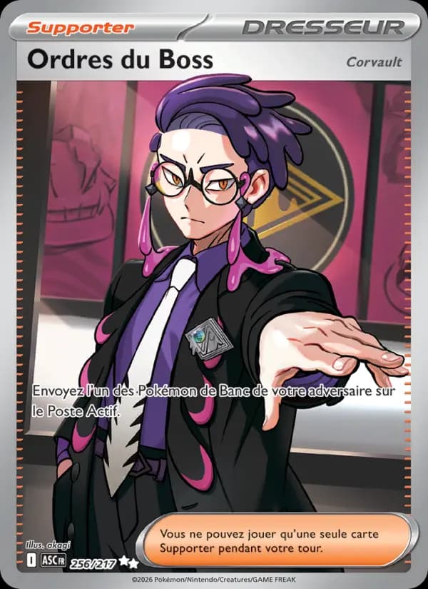 Carte Pokémon Ordres du Boss Corvault 256