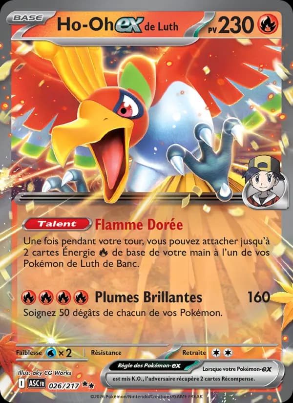 Carte Pokémon Ho-Oh ex de Luth 26