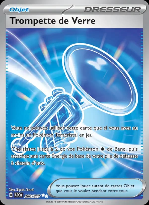 Carte Pokémon Trompette de Verre 260