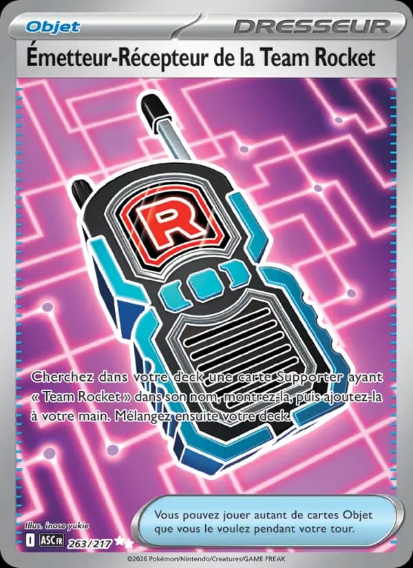 Carte Pokémon Émetteur-Récepteur de la Team Rocket 263