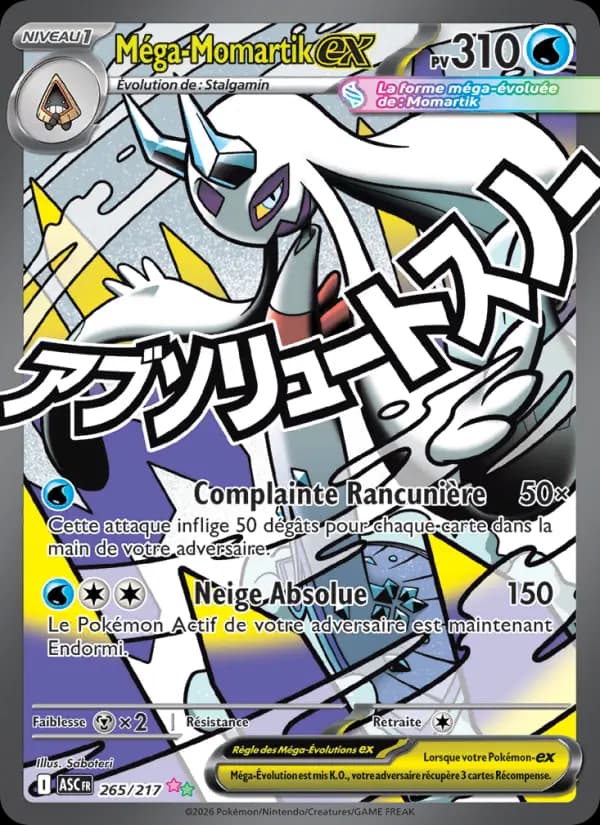 Carte Pokémon Méga-Momartik ex 265 — Héros Transcendants