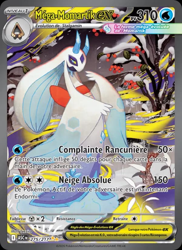 Carte Pokémon Méga-Momartik ex 275 — Héros Transcendants