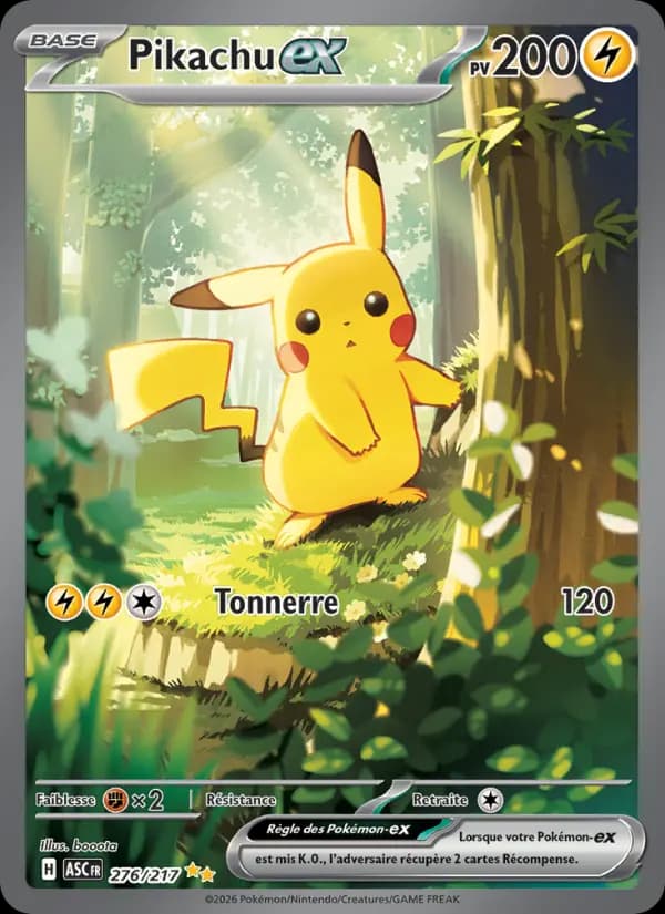 Carte Pokémon Pikachu ex 276 — Héros Transcendants