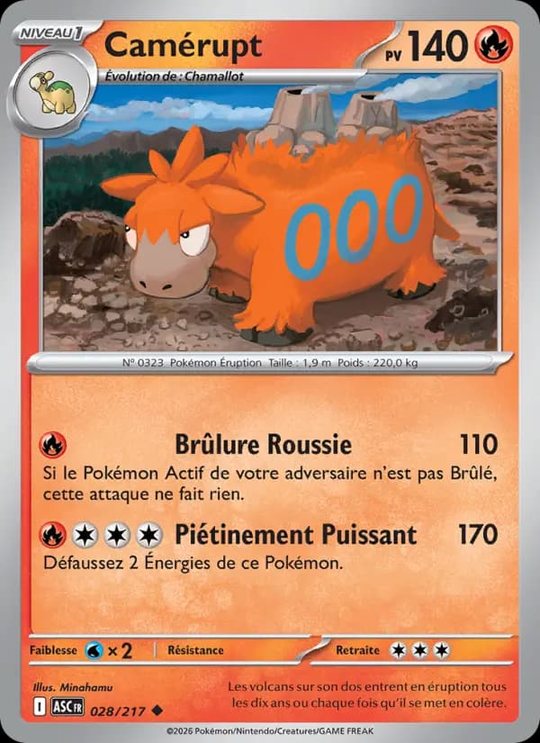 Carte Pokémon Camérupt 28