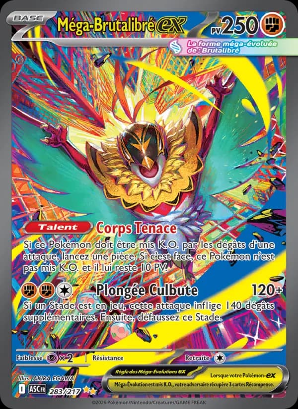 Carte Pokémon Méga-Brutalibré ex 283 — Héros Transcendants