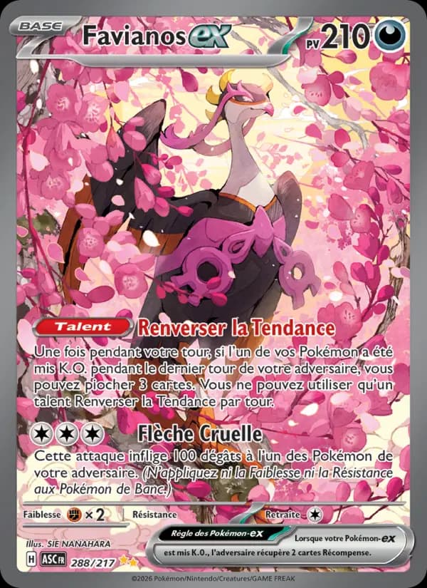 Carte Pokémon Favianos ex 288 — Héros Transcendants