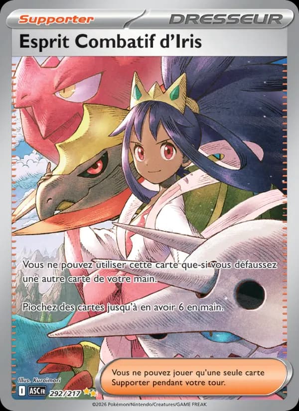 Carte Pokémon Esprit Combatif d'Iris 292 — Héros Transcendants