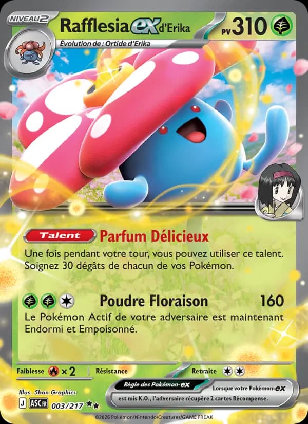 Carte Pokémon Rafflesia d'Erika ex 3